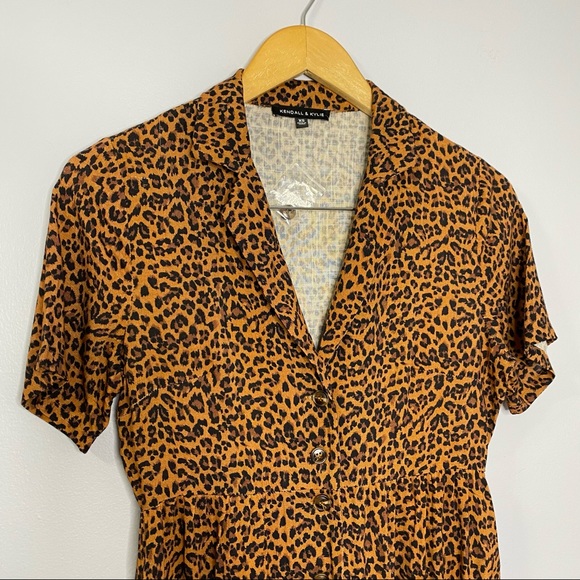 Kendall & Kylie Animal Print Button Front Dress - Picture 5 of 9